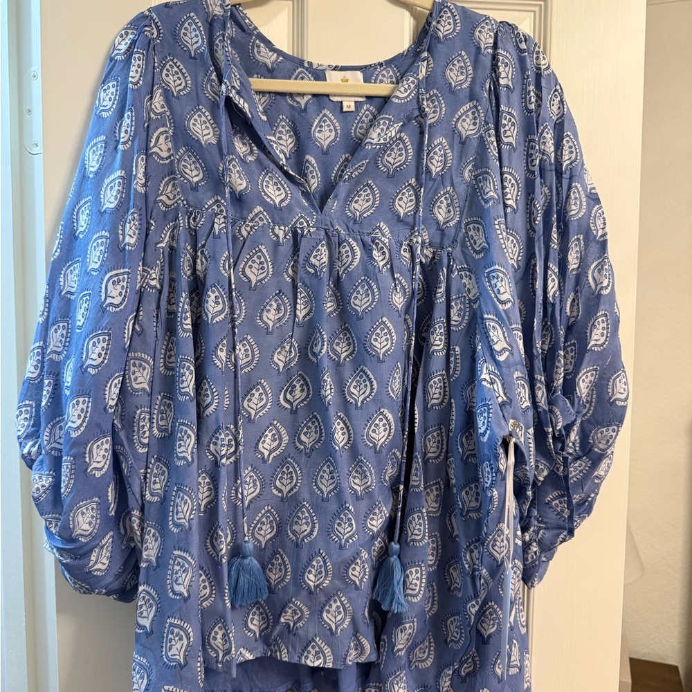 NWT J.Marie Block Print Tunic Top